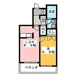 FINESTAGE新横浜 1LDKの間取図画像