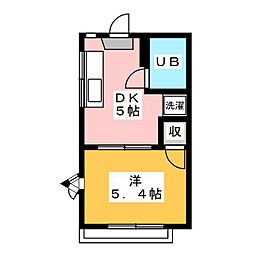 コーポひかり 1DKの間取図画像