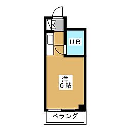菊名センチュリー21 ワンルームの間取図画像