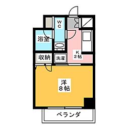 レジディア新横浜 1Kの間取図画像