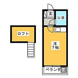 メゾン百合ケ丘 ワンルームの間取図画像