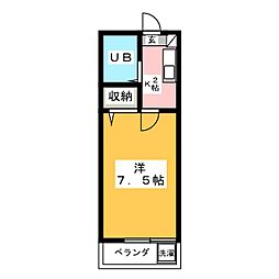 ヒルトップハイツ 1Kの間取図画像