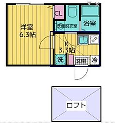 間取図画像 1K
