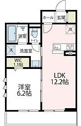 ヴァローレIII 1LDKの間取図画像