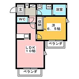 ロイヤルグリーン 1LDKの間取図画像