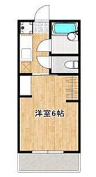 オーフラット 1Kの間取図画像