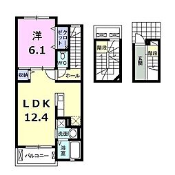 サンリット王禅 1LDKの間取図画像