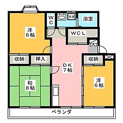 エスポワールいずみ 3DKの間取図画像