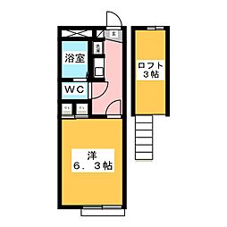 ベストホーム 1階1Kの間取り