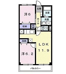 フォレスト湘南 2LDKの間取図画像