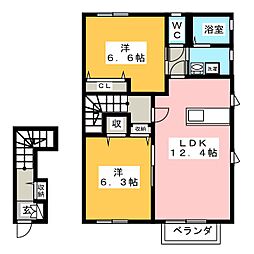オプティマイズ 2LDKの間取図画像