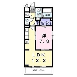 グレース ローズ 1LDKの間取図画像