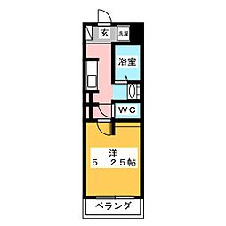 パレ・ドール湘南平塚 1Kの間取図画像