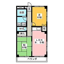 コム湘南 2DKの間取図画像