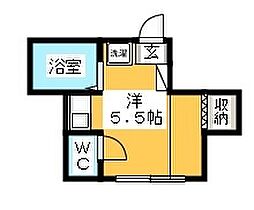 ヒルズ岡本 ワンルームの間取図画像