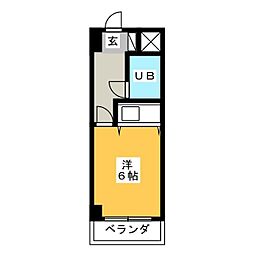 クリオ平塚七番館 1Kの間取図画像