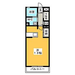 グランステラ 3階ワンルームの間取り