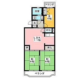 エクレール西湘 3LDKの間取図画像