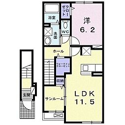 プルミエール・M 1LDKの間取図画像