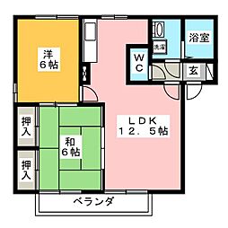 エミネンスサカイ 2LDKの間取図画像