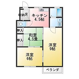 サンコーポ 3DKの間取図画像