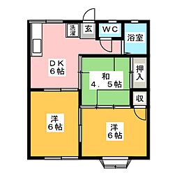 エステート・フジ 3DKの間取図画像