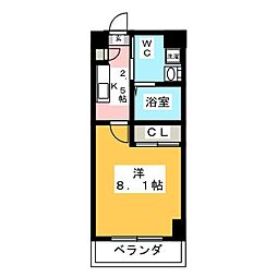S-FORT小田原栄町 1Kの間取図画像