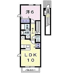 ポラリス 1LDKの間取図画像