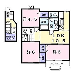 アビーロードB 3LDKの間取図画像