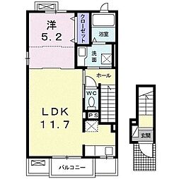 シェーン・ハイト 1LDKの間取図画像
