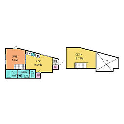 Lysstien 1階1LDKの間取り