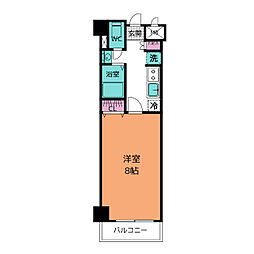 グランヴァンウエストヴィル町田 3階1Kの間取り