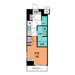 ＴＬＲレジデンス町田 12階1Kの間取り