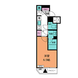 GENOVIA町田 4階1Kの間取り