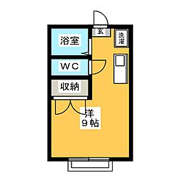 ファーストパレス2 ワンルームの間取図画像