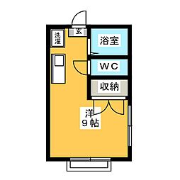 ファーストパレス2 ワンルームの間取図画像