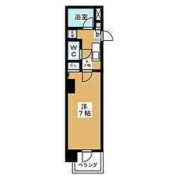 ベルメゾン 1Kの間取図画像