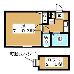 ClassyHouseマチダ 1Kの間取図画像