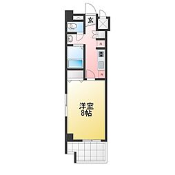 グランヴァンウエストヴィル町田 1Kの間取図画像