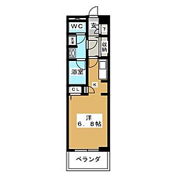 グラディート町田 ワンルームの間取図画像