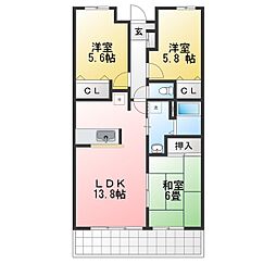 シャルマンドミール 3LDKの間取図画像