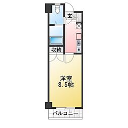 まちのもり本町田 1Kの間取図画像