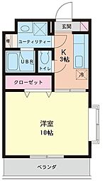 アルトポンテ 1Kの間取図画像