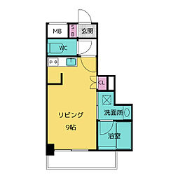 JMFResidence町田 ワンルームの間取図画像