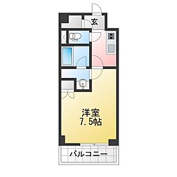 JMFResidence町田 1Kの間取図画像