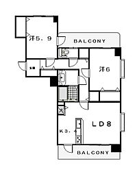 サラグラティオ 2LDKの間取図画像
