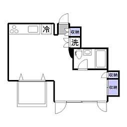 ドーマ八雲 ワンルームの間取図画像
