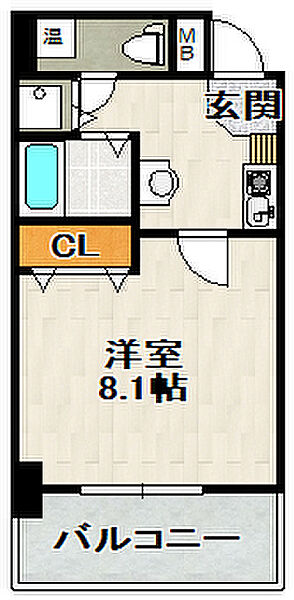 エコロジー宝塚レジデンス ？号室（402）｜兵庫県宝塚市栄町1丁目(賃貸マンション1K・4階・24.65㎡)の写真 その2