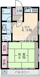 ファミーユ上鷺 1LDKの間取図画像