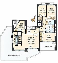 シーアイマンション駒場B棟 4LDKの間取図画像